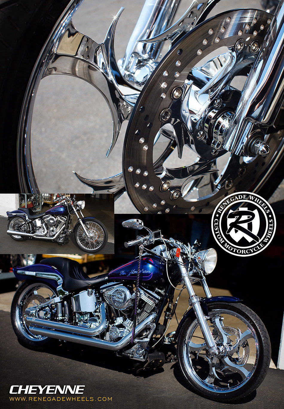 Harley Davidson VENICE/ポリッシュ 16x5.5in レネゲード ホイール